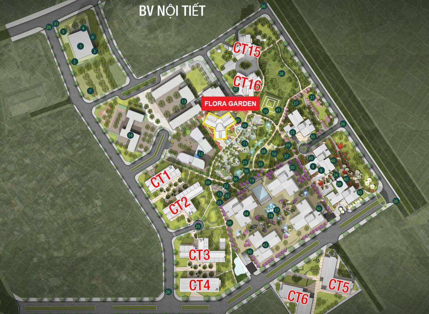 vị trí dự án Viha Flora tứ hiệp thanh trì
